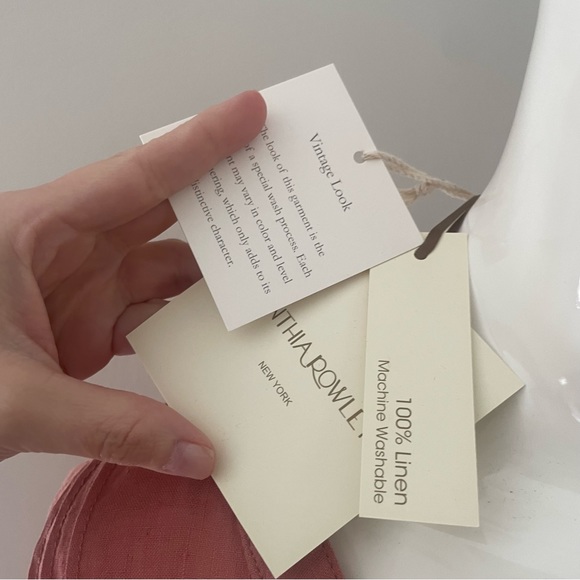 Cynthia Rowley soft coral Linen pintuck 3/4 sleeve tunic top S - Picture 4 of 6